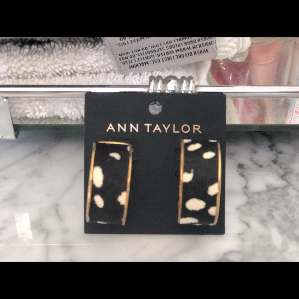Animal print hoop earrings